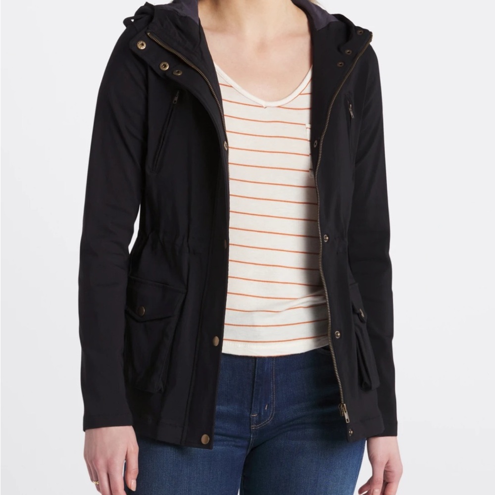Black Utility Jacket with Hood -Stitch Fix purchased
